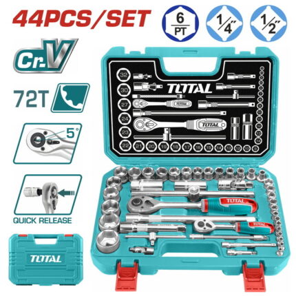 TOTAL THT421441 ინსტრუმენტების ნაკრები 44ც