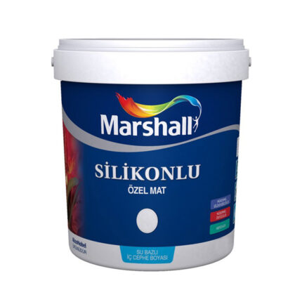 საღებავი ინტერიერის- silicone mat marshall 7.5ლტ თეთრი