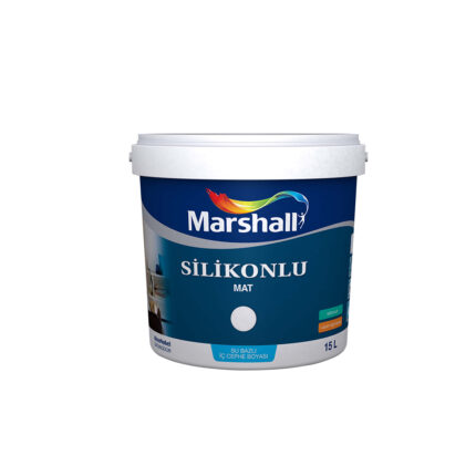 საღებავი ინტერიერის- silicone mat marshall 15ლტ თეთრი