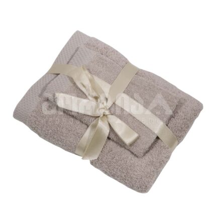 პირსახოცი 50*90 + 30*30 სმ კრემისფერი