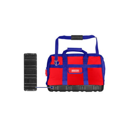 ხელსაწყოების ჩანთა პლასტმასის ძირით 16" 20კგ Emtop-ETBG28162