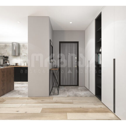 ლითონი კარი FL-28 2200*960 ტაბაკო მეტალი/მდფ შიდა