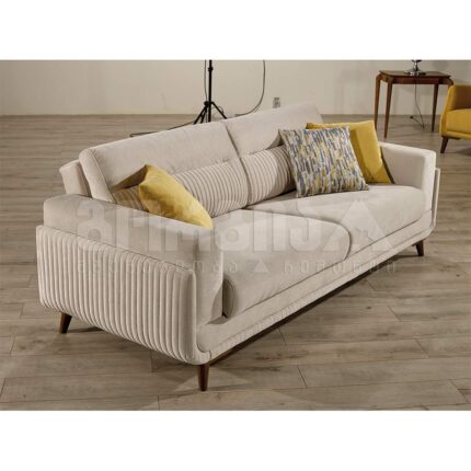დივანი RIVA 3 SEATER (BEJ) ბეჟი