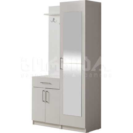 შემოსასვლელის კარადა სარკით 188x101 თეთრი IMAJ PORTMENTO