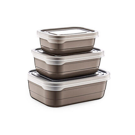 პლასტმასის კონტეინერის ნაკრები 3ც TRN-252 TURAN