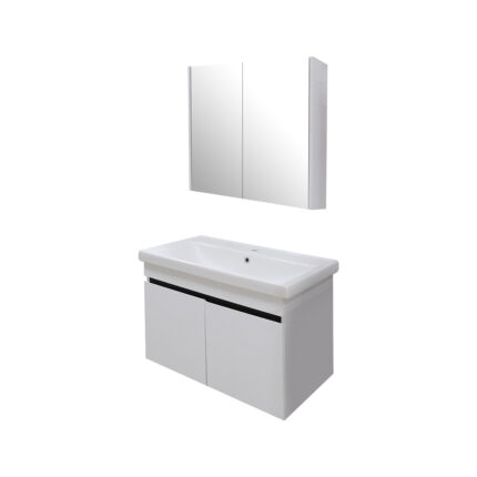 აბაზანის ავეჯის ზედა და ქვედა ნაწილი თეთრი VENUS 80სმ.