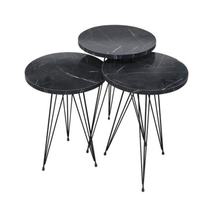 ყავის მაგიდა მრგვალი Ø33x h45,h49, h53 BLACK AHC031