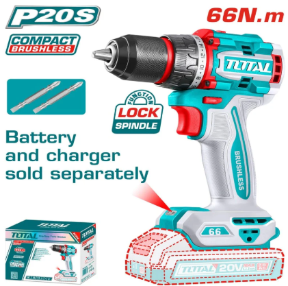 TOTAL TIDLI206681 ხრახნსდამჭერი 20V / 66Nm